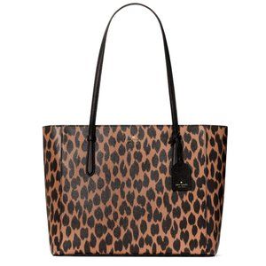 New Kate Spade Schuyler Medium Tote Saffiano Spotted Animal print